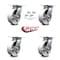 Service Caster 6 Inch Semi Steel Caster Set with Roller Bearings and Swivel Locks SCC SCC-35S620-SSR-BSL-4 - alternate 5